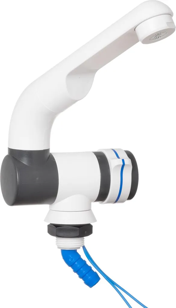 Robinet 12V eau froide pour aménagement fourgon et caravane blanc