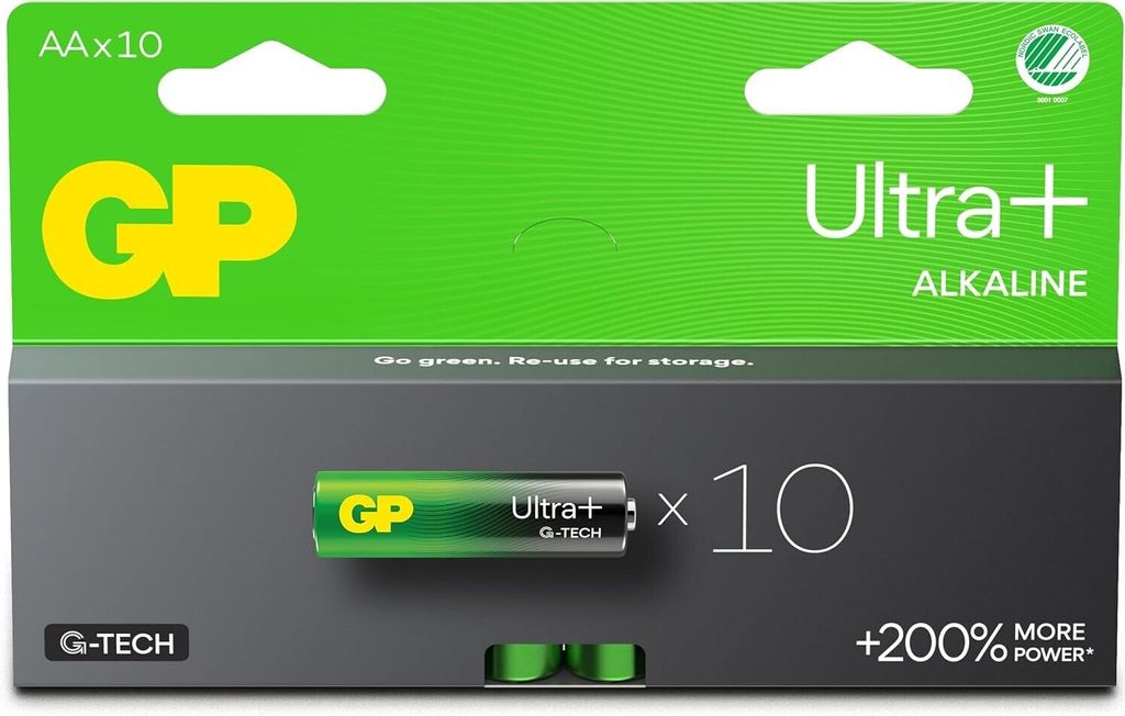 10 Alkali-Batterien AA (LR6) Ultra+ 1,5V