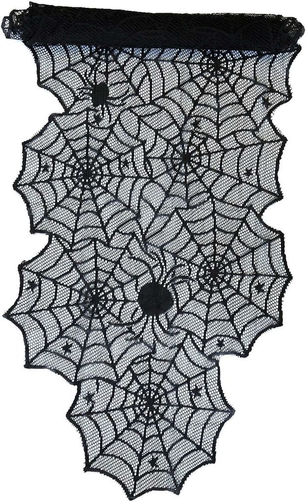 Oblique Unique Tischläufer Läufer mit Spitze Spinnennetzen Produktbild 