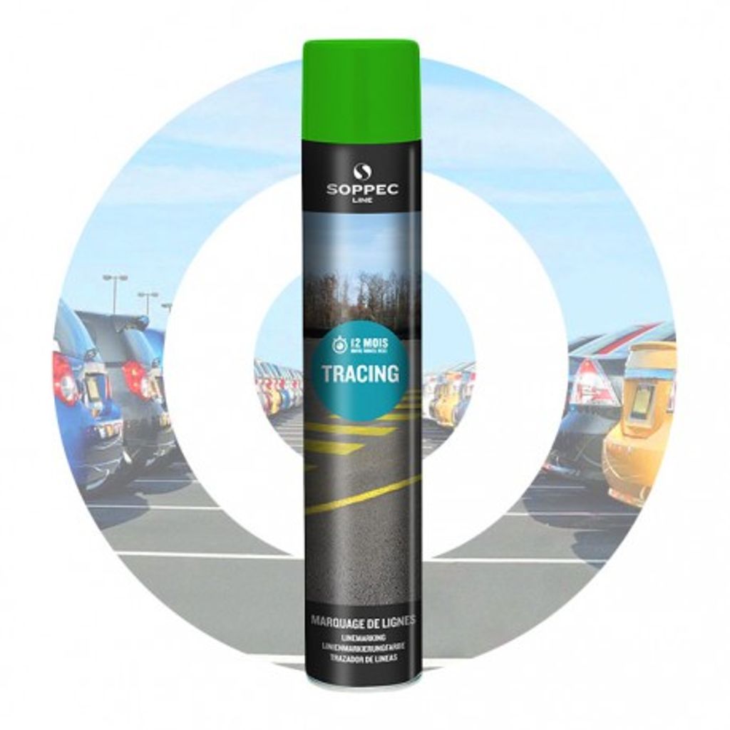 6x Tracing Linienmarkierspray 750ml Straßenmarkierung Parkplatzmarkierung Soppec Grün
