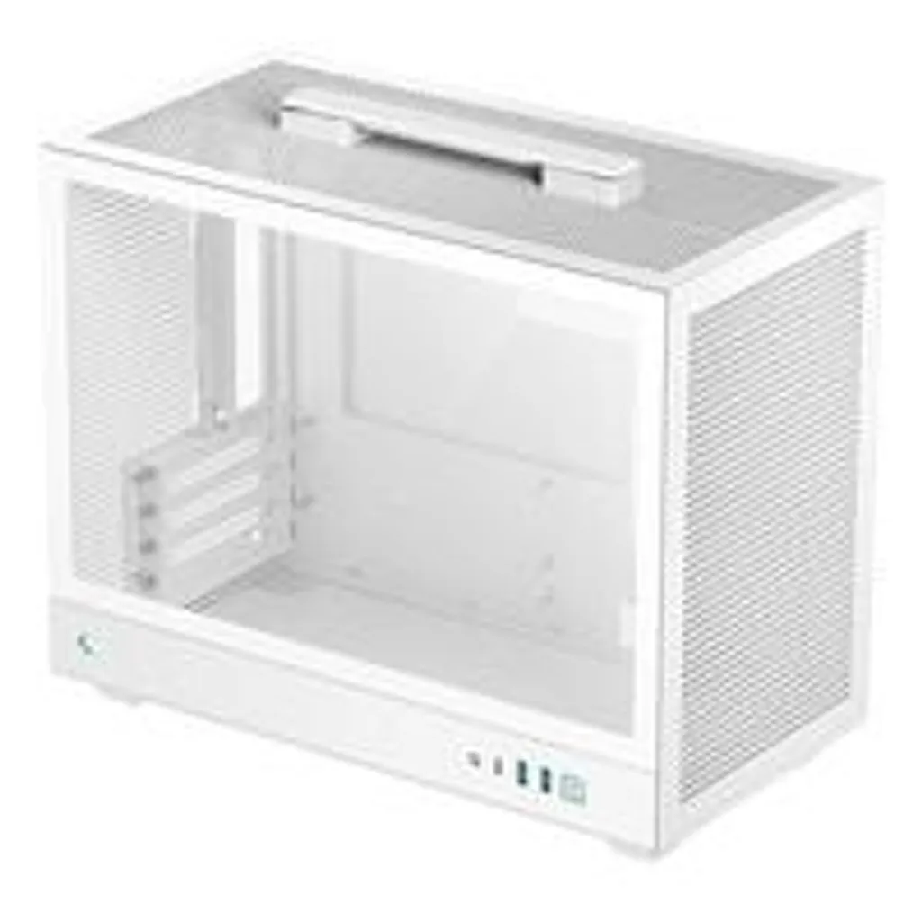 Petit Boîtier PC Gaming Blanc DeepCool CH160 PLUS WH pour Bureau Compact - 2