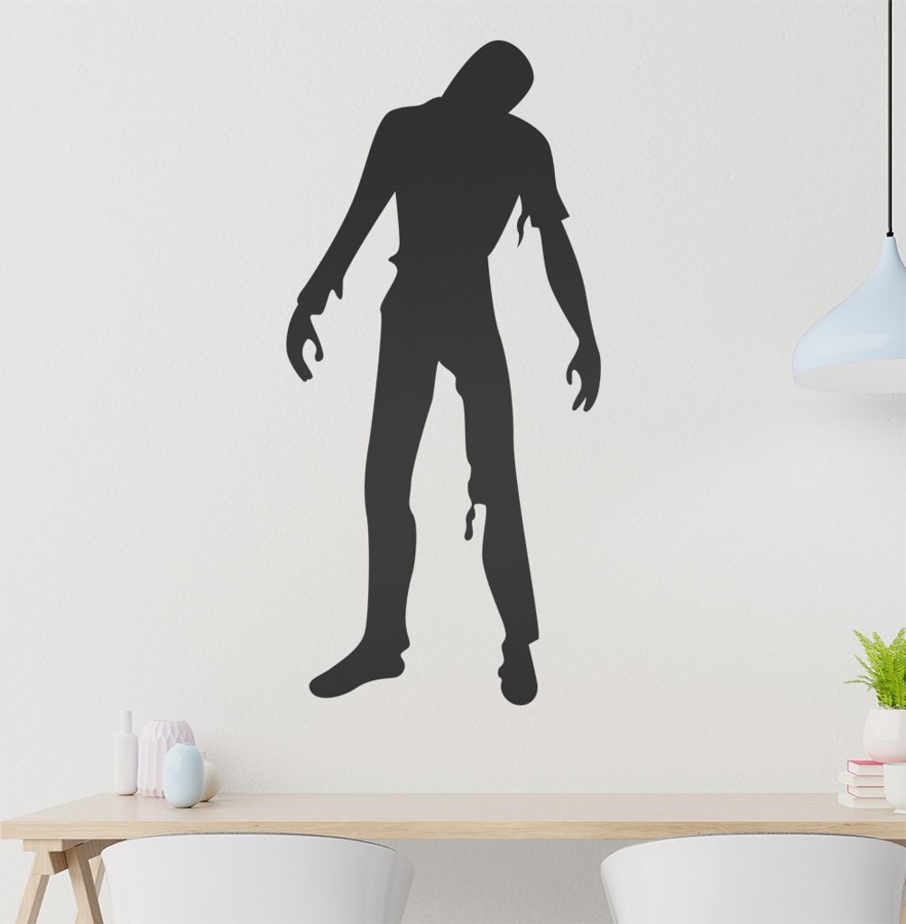 Zombie Wandtattoo in 6 Größen - Wandaufkleber Wall Sticker - Dekoration, Küche, Wohnzimmer, Schlafzimmer, Badezimmer