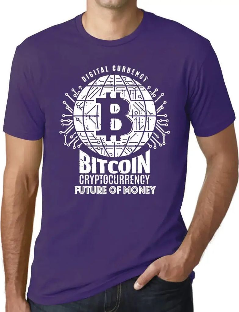Herren Grafik T-Shirt Bitcoin Zukunft des Geldes hodl btc krypto – Bitcoin Future Of Money Hodl Btc Crypto – Öko-Verantwortlich Vintage Jahrgang
