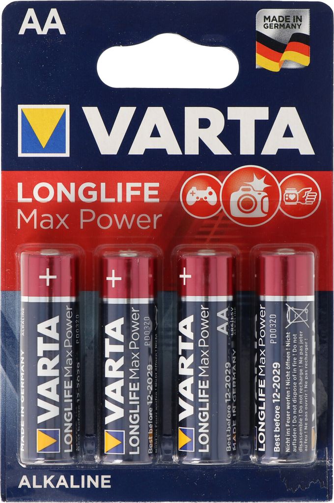 Varta Longlife Max Power (ehem. Max-Tech) 4706 Mignon AA 4-er Blister