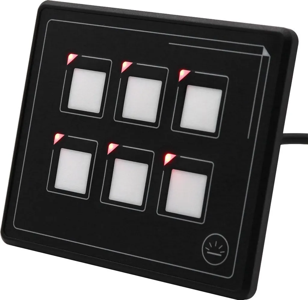 Panneau Interrupteur à Membrane Tactile LED 6 Gang pour Auto et Marine