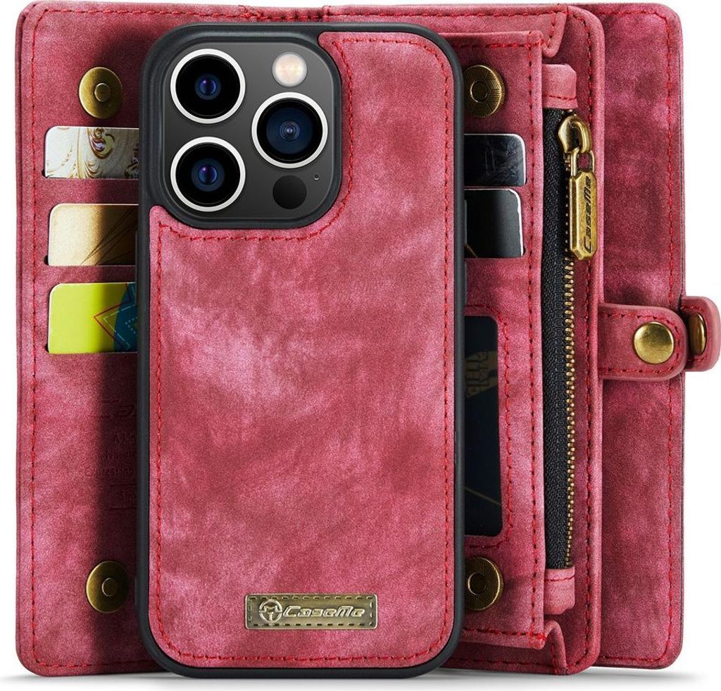 iPhone 15 Pro Max Hülle - CaseMe 008 2-in-1 Klapphülle & Back Cover mit Brieftasche - Rosa