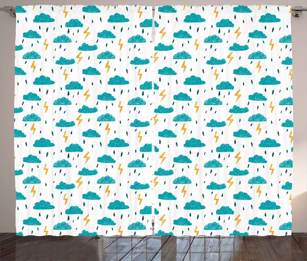 Tenda ABAKUHAUS Hand Drawn Drizzle Turchese 280x175 - Interior Design