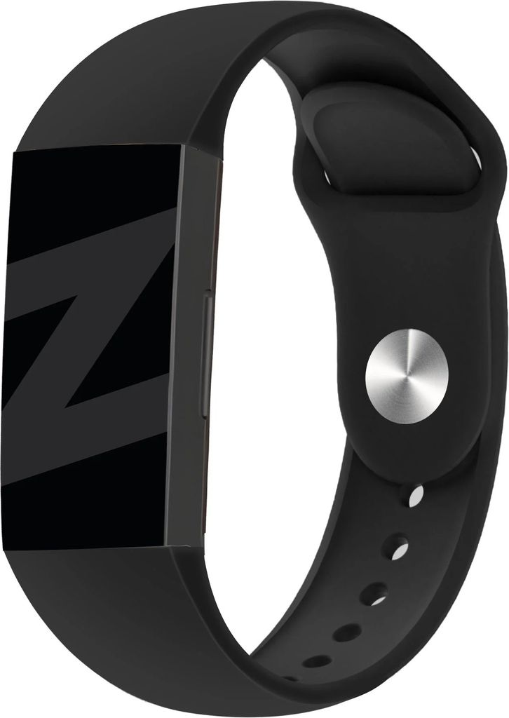 Bandz Sportband 'Classic' passend für Fitbit Charge 3 - Schwarzes Silikonarmband - Größe S