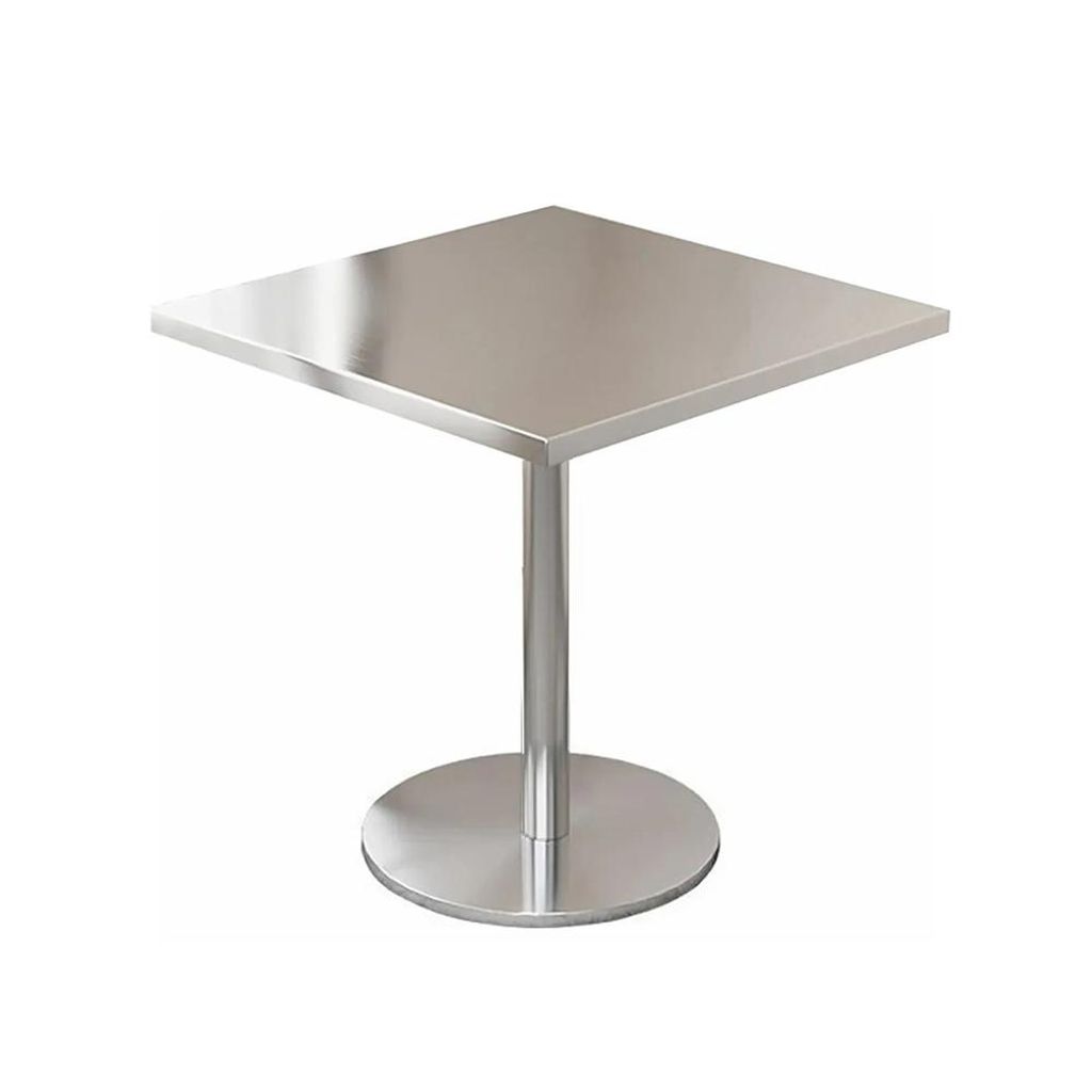 Gastronomiemöbel Bar Cafe Edelstahl Gastronomietisch Kleiner Rundtisch Esstisch Bistrotisch 80x80x75cm【BXG-HF80】