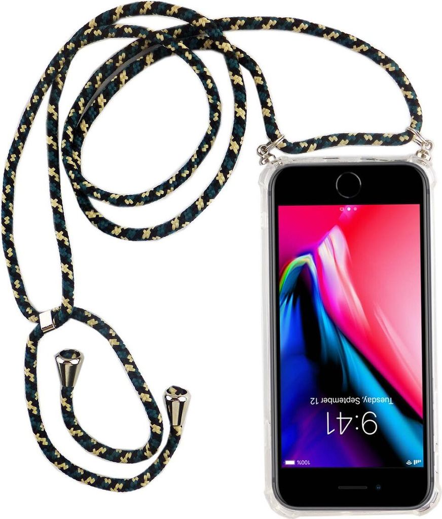 Handykette für Apple iPhone 7 Plus / 8 Plus - Smartphone Necklace Hülle mit Band - Schnur mit Case zum umhängen in Camouflage