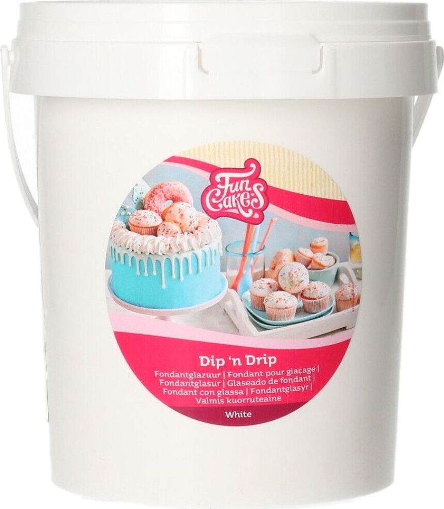 FunCakes Fondant Glasur Dip 'n Drip Weiß 1kg Produktbild 