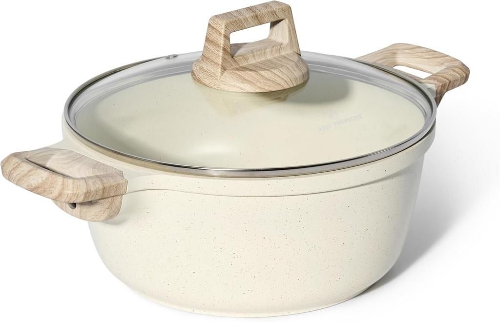 Kochtopf 24 cm mit Glasdeckel, 4,1 L, Granitbeschichtung, Produktbild 