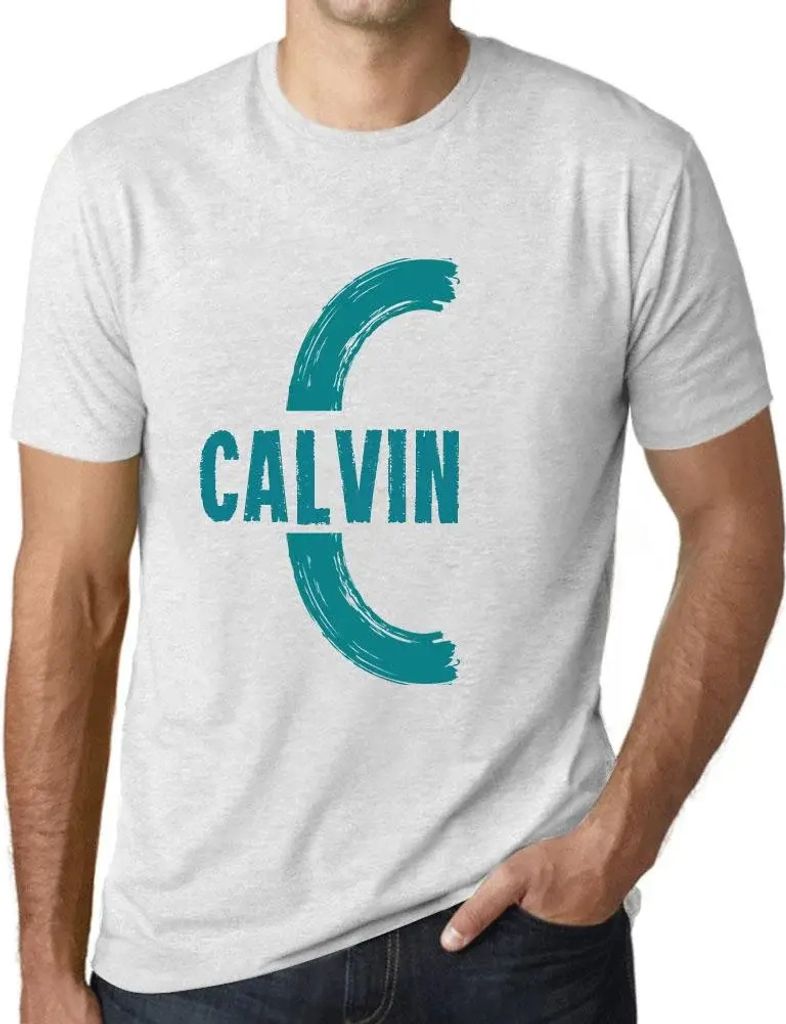 Herren Grafik T-Shirt Calvin Öko-Verantwortlich Vintage Jahrgang Kurzarm Lustige Druck Geburtstag Geschenk Mann