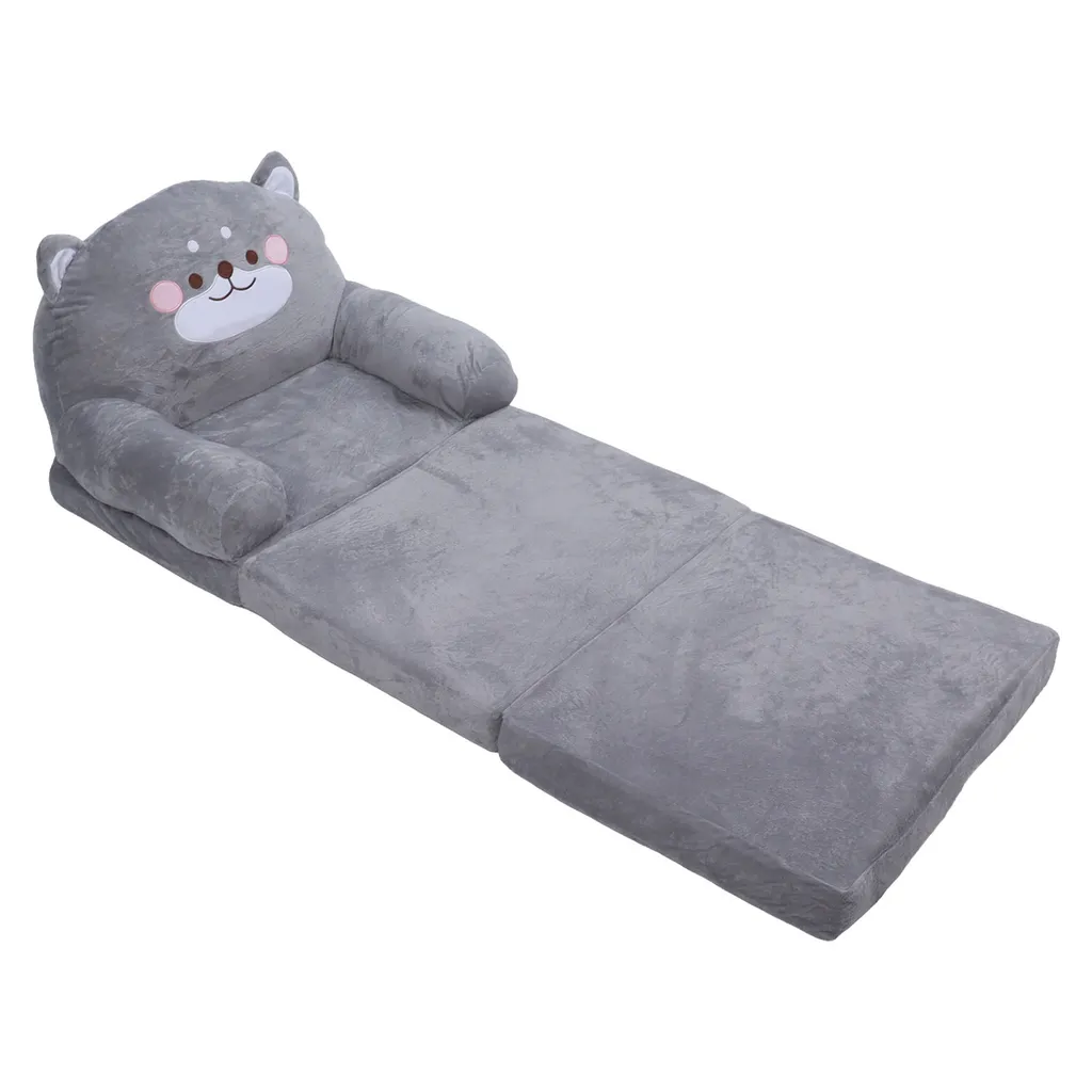 Canapé enfant modulable gris : la solution douce contre les siestes difficiles - 3