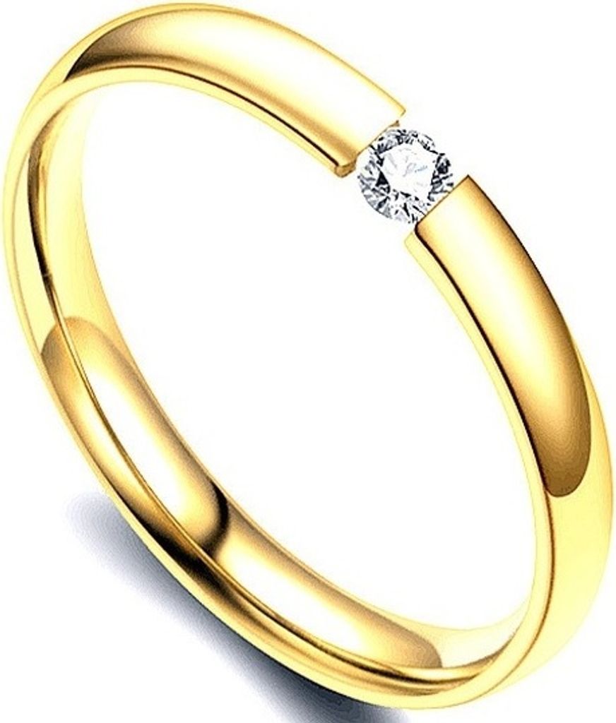 Eleganter Damenring Ursula in Gold mit Zirkon - Größe 67mm KP17289