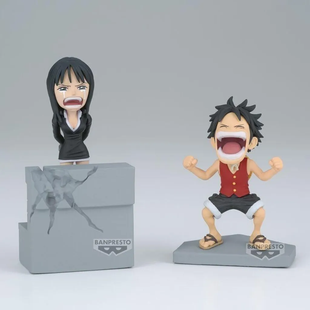Figurines One Piece Luffy et Nico Robin 10 cm - Décoration Bureau Manga