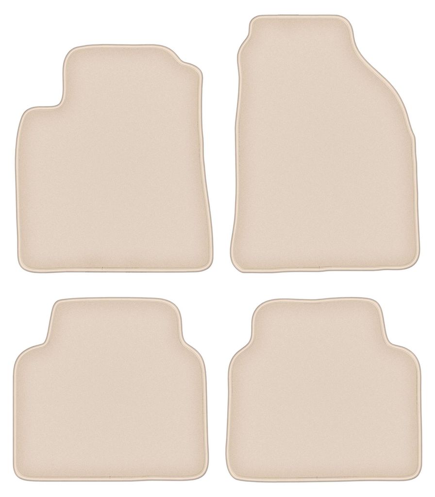 DURBAN Beige Velours-Fußmatten-Set für Hyundai Matrix Produktbild 