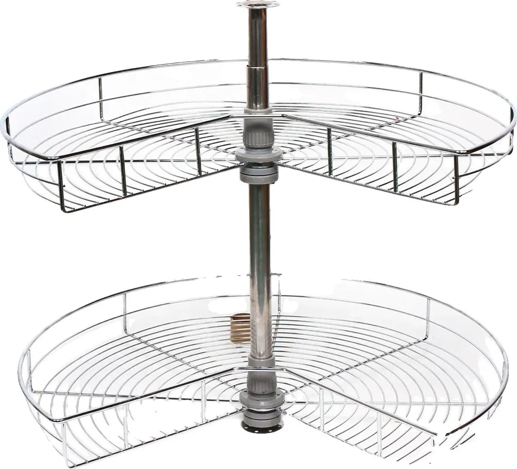 Organiseur d'Angle Armoire Pivotant 270° Réglable - Argent Gain Place