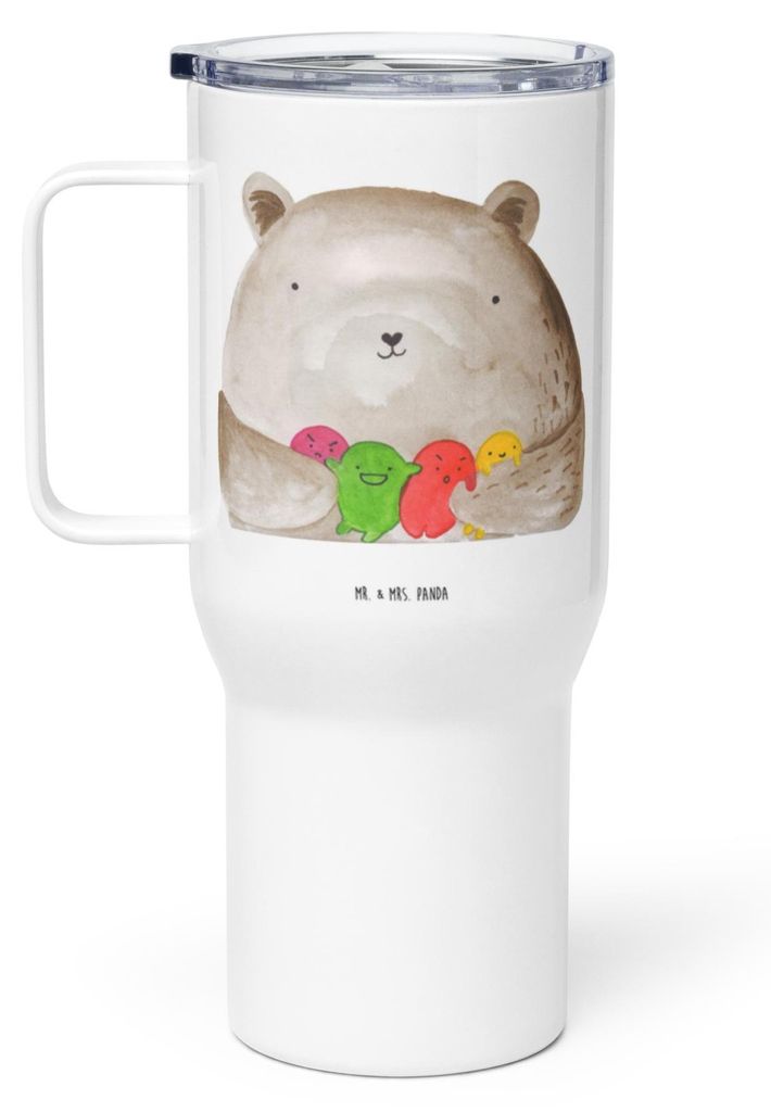 Mr. & Mrs. Panda Thermobecher Bär Gefühl - Weiß - Geschenk, Teetasse, Durchgedreht, Thermos-Becher, Verrückt, Wahnsinn, thermosbecher, To-Go-Be...