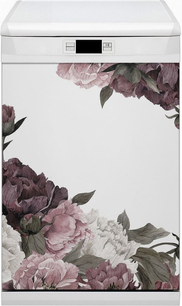 Abwaschbar 45x80 cm Geschirrspüle Magnetmatte Küche Dekorative - Pfingstrosen