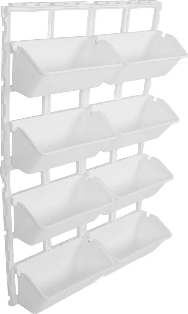 Jardinière verticale murale en PP ABS blanc pour balcon et clôture - 5