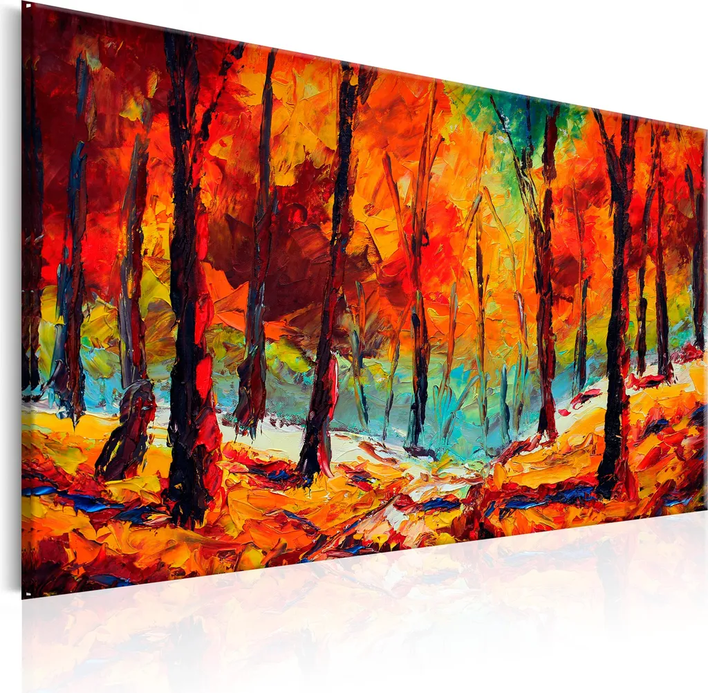 Quadro Paesaggio Autunno 60x40 cm - Atmosfera Calda per Soggiorno