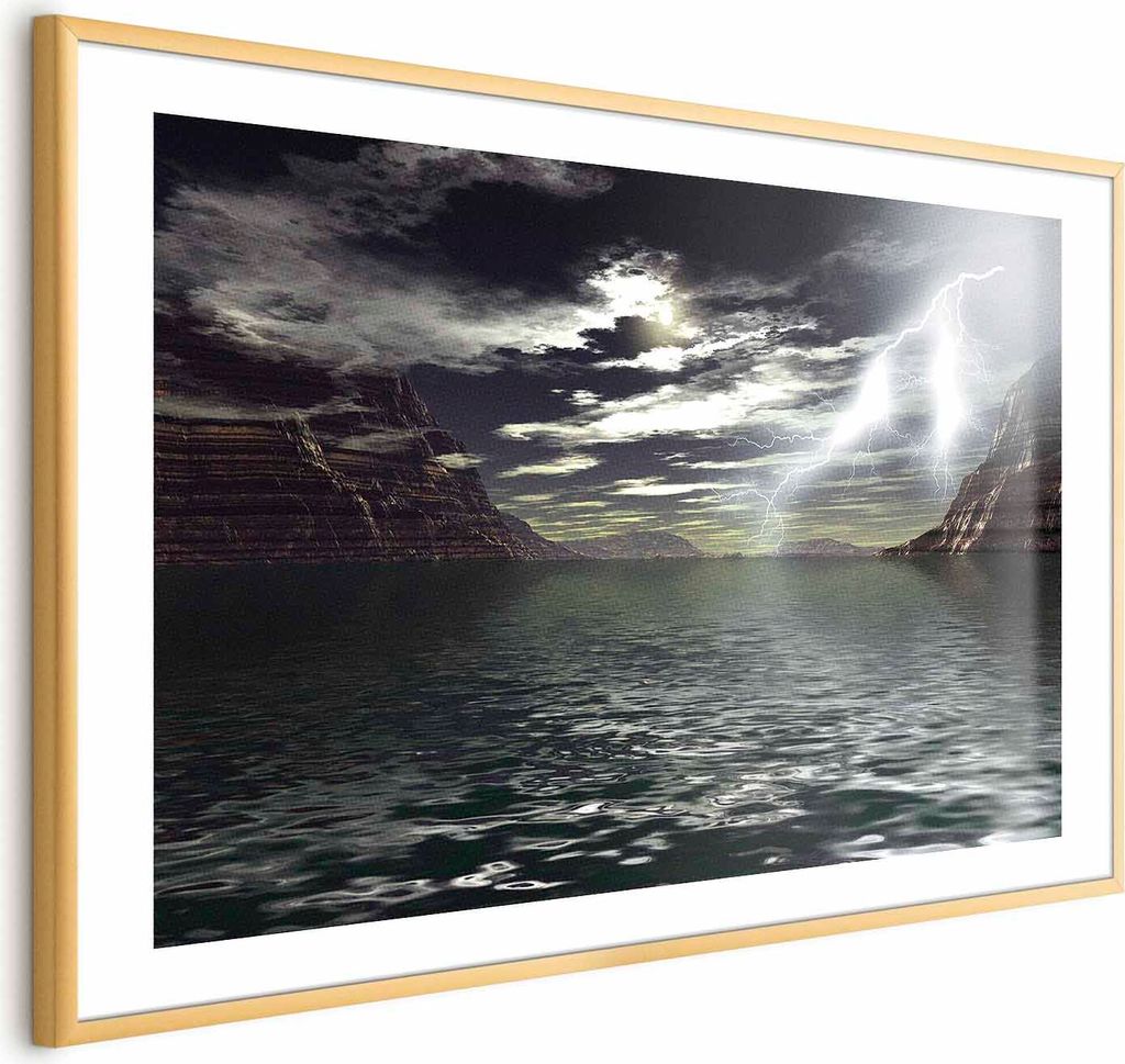 Posterpapier Poster - Storm Over the Lake 42x29.7 cm Landschaften c-B-0469-ao-a