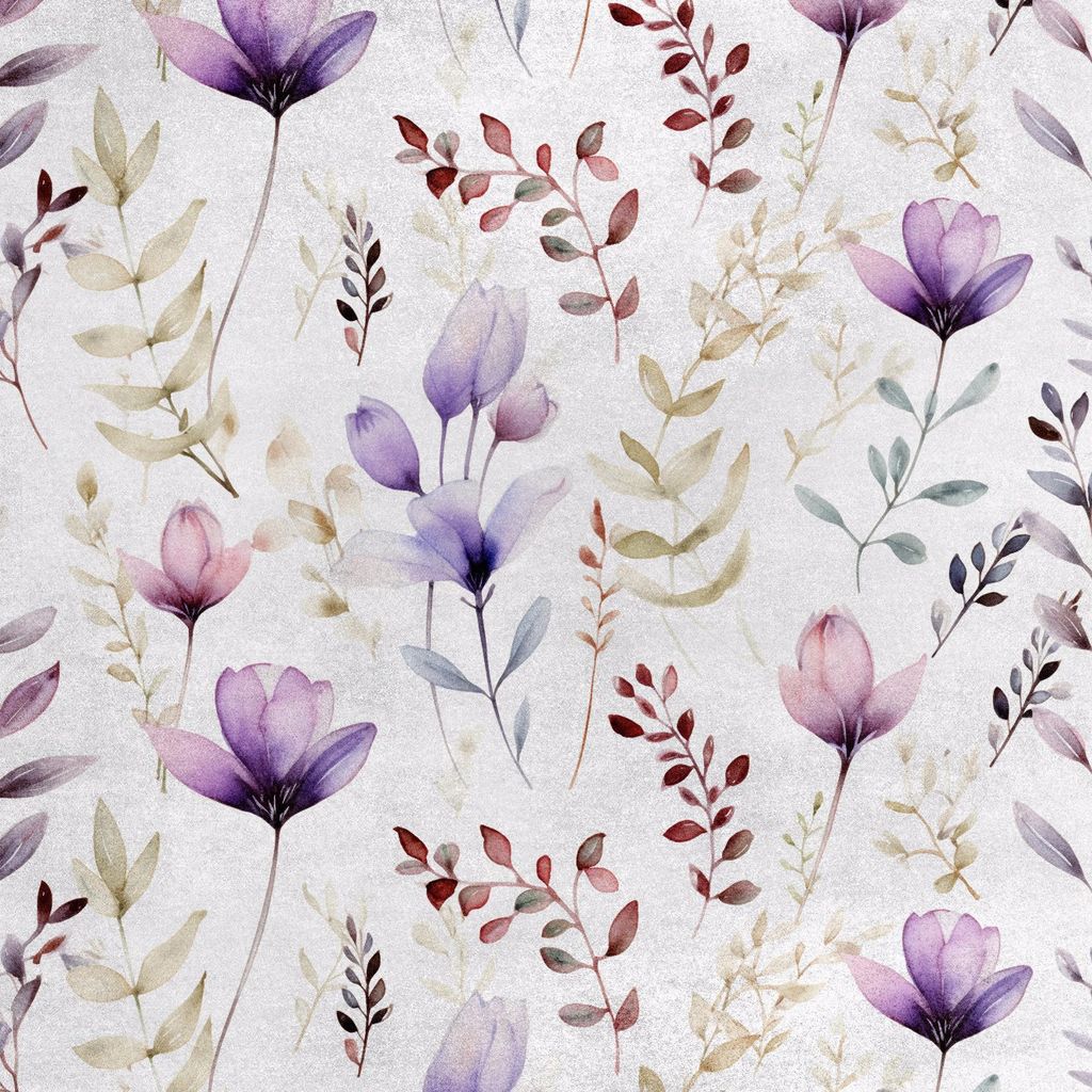 Royal Samt Stoff Polyester Zum Nähen - Motiv Blumen - RDX2079