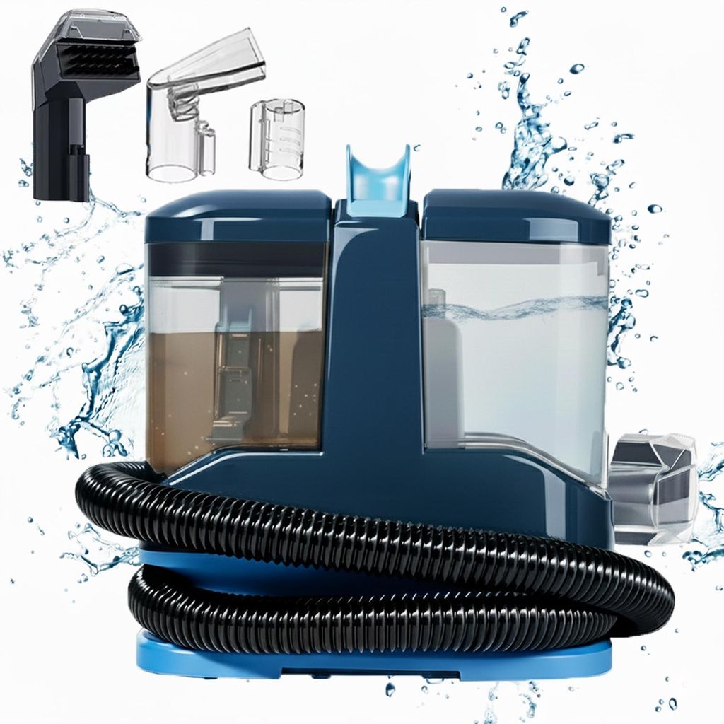 450W Waschsauger Teppich- & Polsterreiniger ≥13KPa Nass-/Trockensauger, 48000RPM mit 7m Kabel und getrennten Tanks, Ideal für Teppiche, Sofas & ...