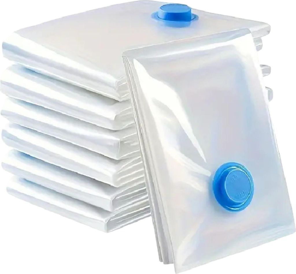 7er Pack Vakuum-Aufbewahrungsbeutel, Vakuumbeutel, Transparente Kleiderbeutel - VACKBAGS