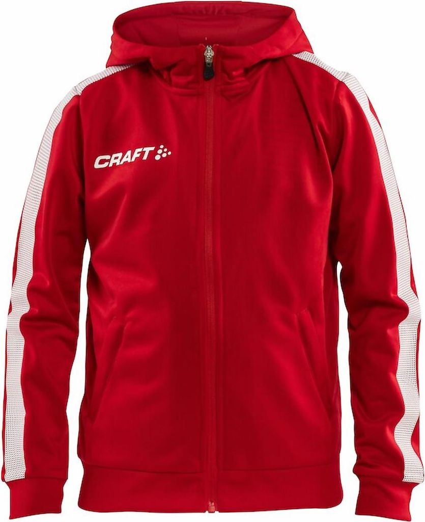 CRAFT Pro Control Hood Jacket JR Bright Red/White 146/152