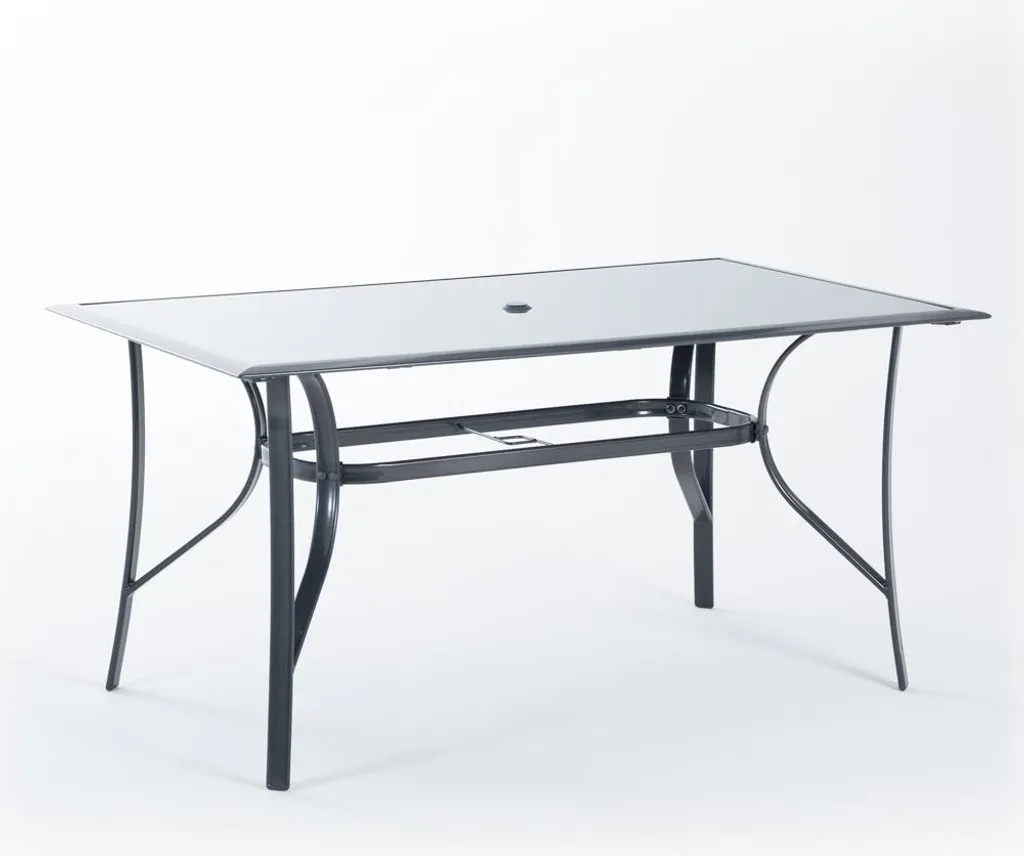 Ensemble repas de jardin avec table et 6 chaises réglables POSITANO