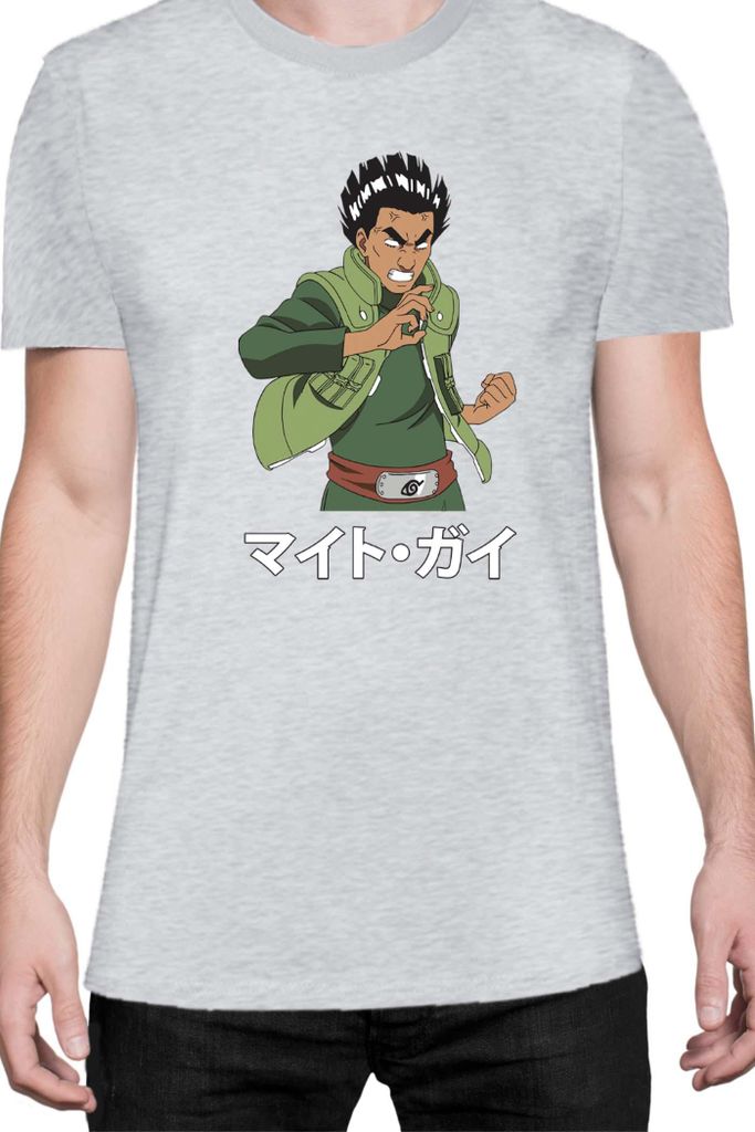 Herren T-Shirt Naruto Might Guy 01, Man S / Grau
