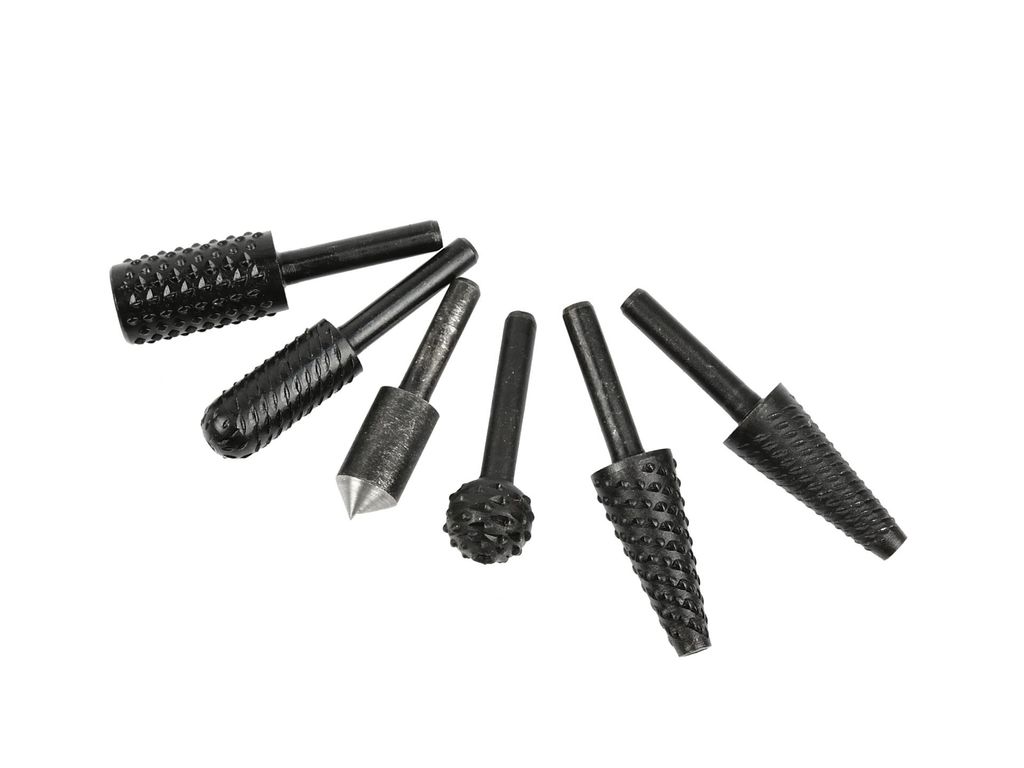 Präzisionsfräser Set für Metall und Holz, 6 mm - 6-teiliges HSS Schnellarbeitsstahl Set für Schleifen, Formgebung und Kantenbearbeitung