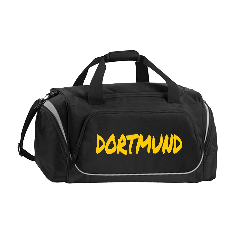 multifanshop Sporttasche - Dortmund - Textmarker, schwarz, Größe one size