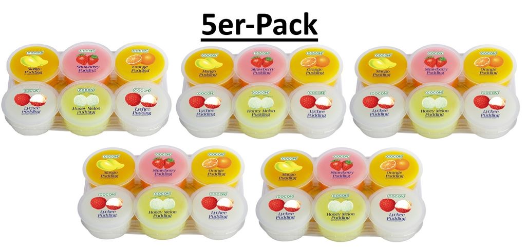 5er-Pack COCON Pudding Nata de Coco Mix Dessert mit Produktbild 