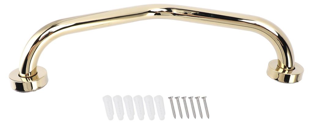 Haltegriff für die Dusche, 17 Zoll, rutschfest, Badezimmer-Sicherheitshandlauf aus Edelstahl für ältere, schwangere Toiletten, Badewannen, Gold