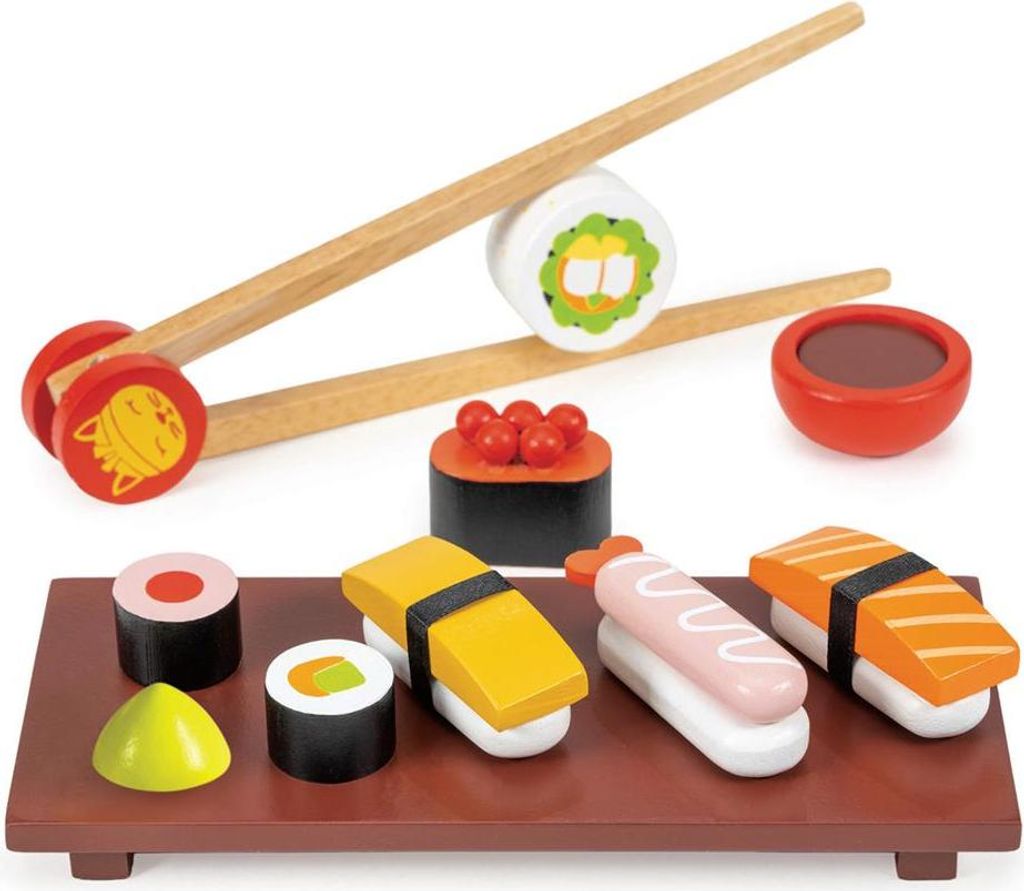 Mentari Holz Sushi Spielset - pädagogisches Rollenspiel für Kinder