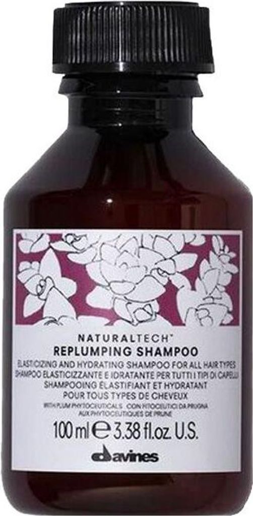 Davines Natural Tech Replumping Shampoo schützendes Shampoo für trockene und brüchige Haare 100 ml