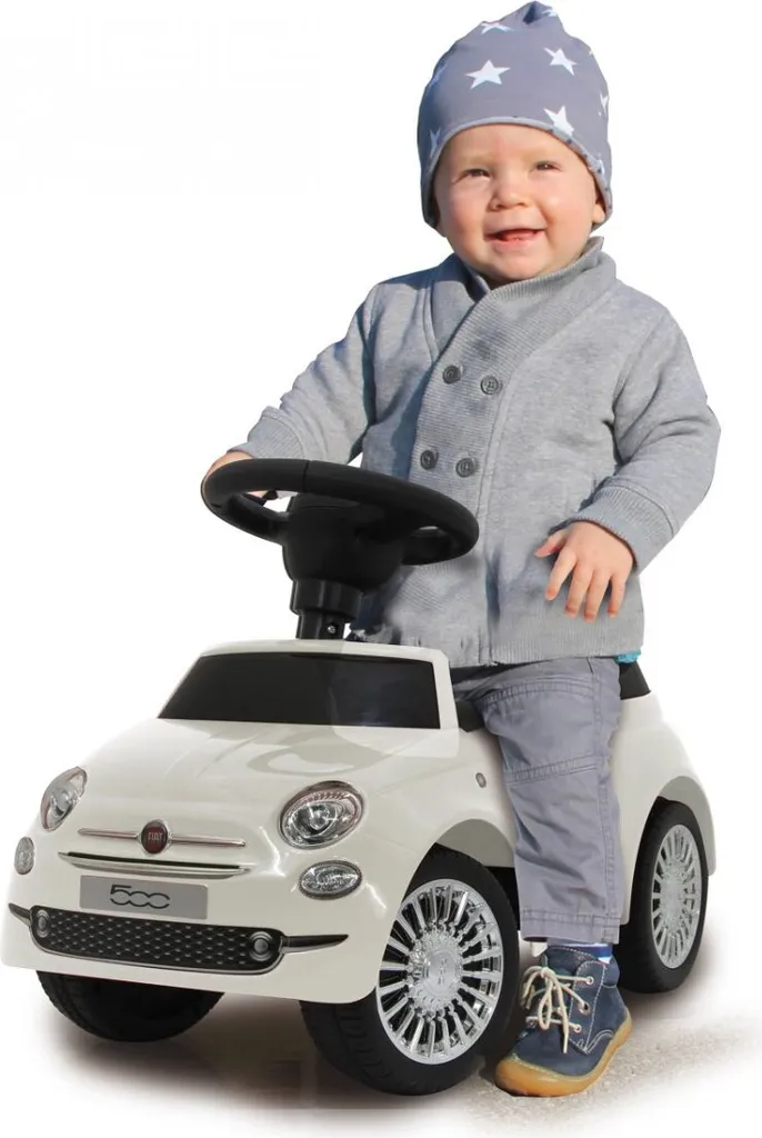 Cadeau enfant : Fiat 500 blanche à pédales pour apprendre à conduire - 3