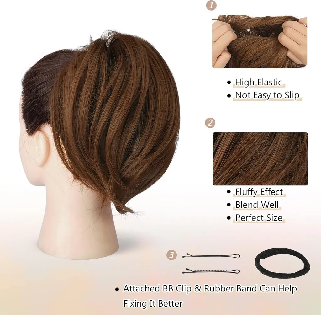 Postiche queue de cheval 20cm : solution volume pour cheveux fins