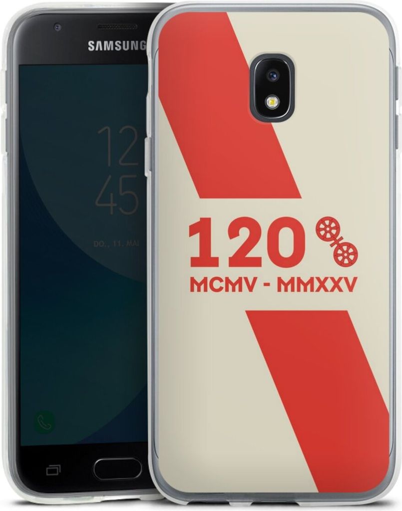 DeinDesign Handyhülle für Samsung Galaxy J3 (2017) Silikon Hülle Case Smartphone Schutzhülle 1. FSV Mainz 05 E.V. 120 Jahre Bundesliga