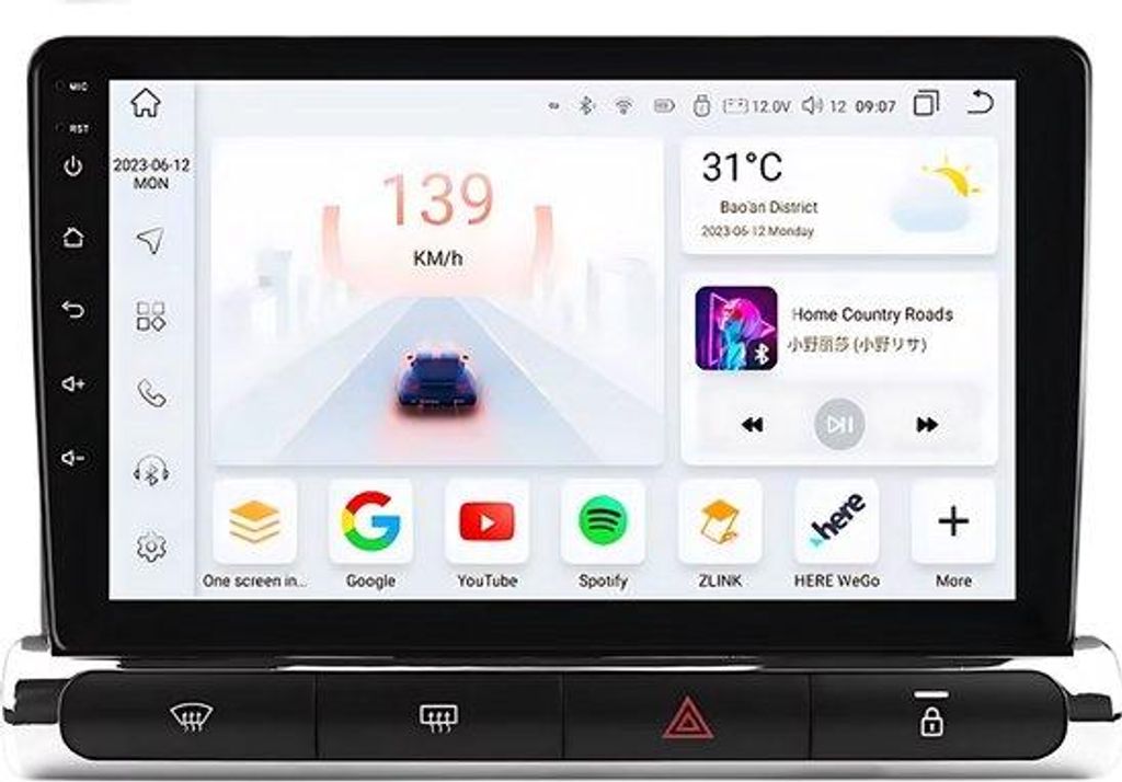 Autoradio mit Bluetooth und CarPlay für Citroën C3 & C4 Aircross (Brasilien) (2017–2023) – Kompatibel mit Apple und Android – Stereoanlage ...