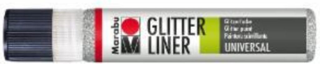 Glitter-Liner - Silber 582 25 ml. Packung mit 6 Stück