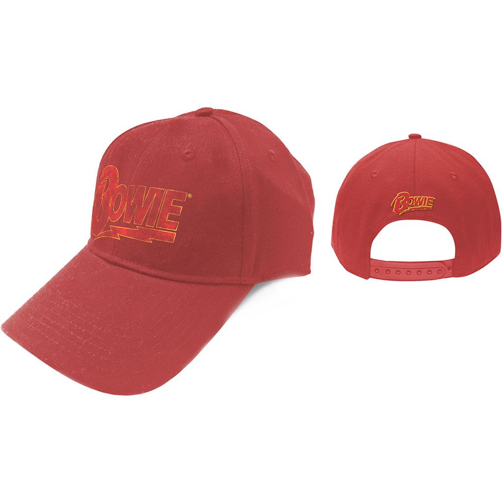 David Bowie Flash Logo Deckel Red UNI