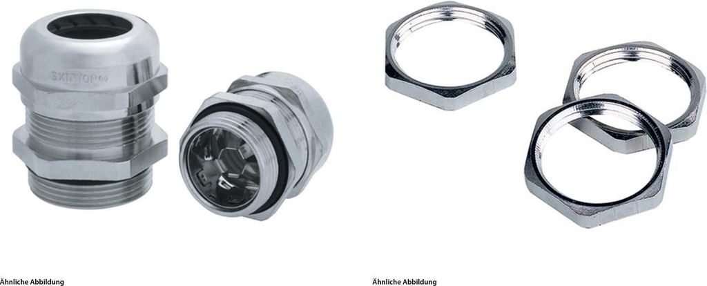 LAPP Verschraubung bleifrei EMV mit Gegenmutter M40x1,5 Messing (CuZn) vernickelt Gewindelänge 9,0mm - 1 Stück