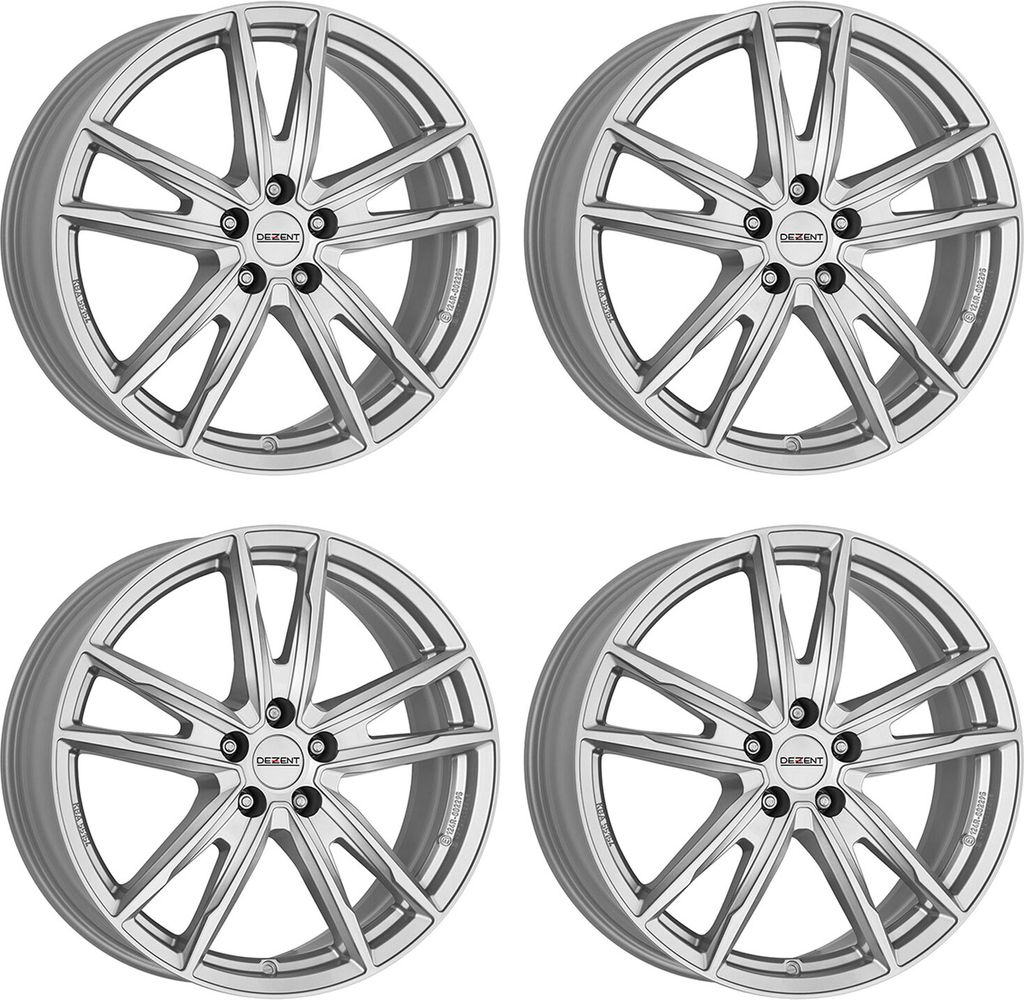 4x DEZENT Felge KF silver 6x17 ET45 5x114.3 TKF90SA45BE kompatibel mit BYD DOLPHIN