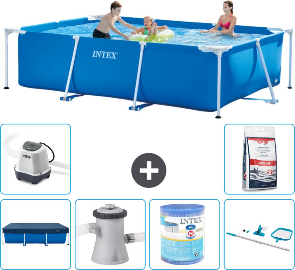 Intex-Schwimmbecken mit rechteckigem Rahmen – 300 x 200 x Produktbild 