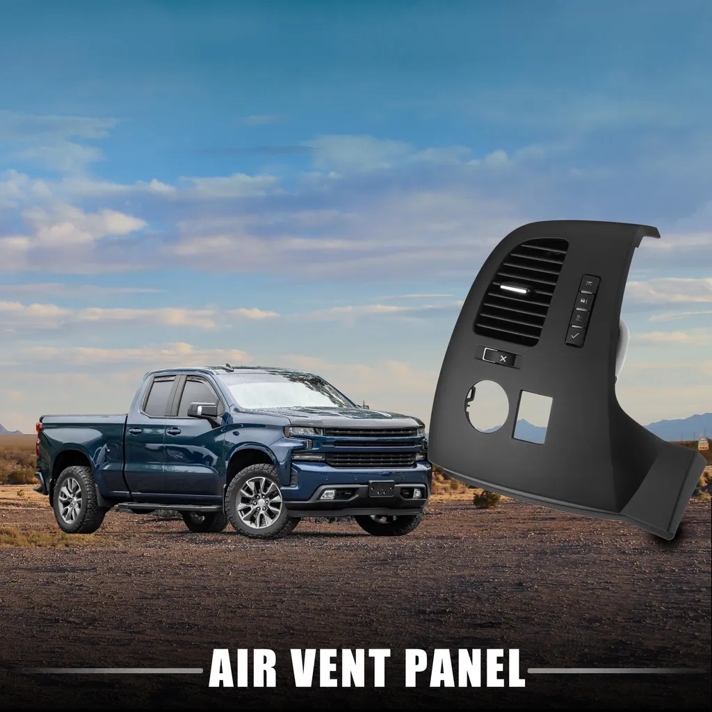 Bouche d'Aération Centrale Noire ABS pour Chevrolet Silverado 1500