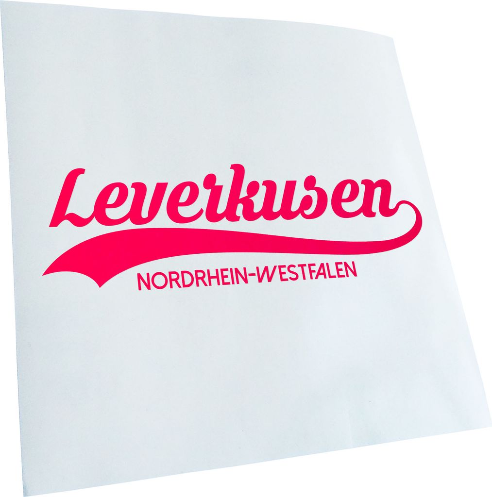 Kiwistar - Autoaufkleber - Leverkusen Nordrhein-Westfalen - Hellrosa - 20x6cm - Aufkleber für Auto, Laptop, Fahrrad, LKW, Motorrad mehrfarbig JDM ...